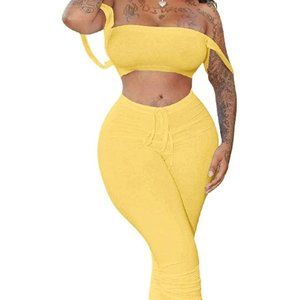 Sexy 2 Piece Yellow outfit